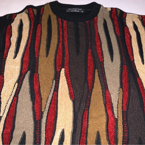 v i n t a g e :: Slouchy Coogi Style Textured Grandpa Knit Sweater - Picture 7 of 13